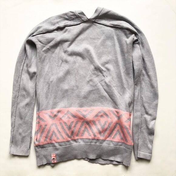 Ivivva gray/pink light knit open cardigan VGUC 14Y - Picture 5 of 6